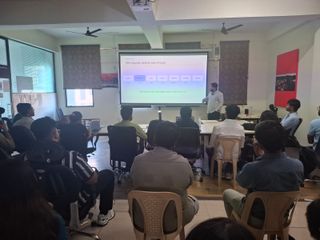 Speaker walking through Kubernetes control loops