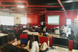 Attendees at a PyDelhi meetup in May 2016