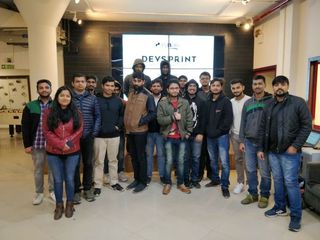 Participants and mentors at the PyDelhi dev sprint in February 2019