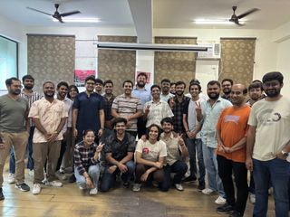 PyDelhi volunteers and attendees at a meetup